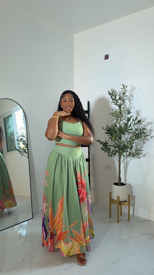 Island Bloom Skirt Set