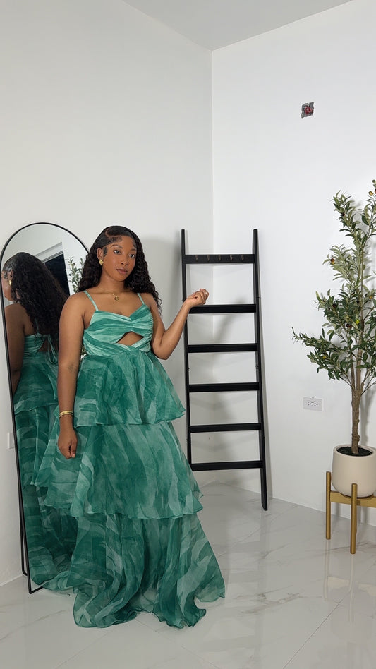 Serenity In Emerald Maxi Dress